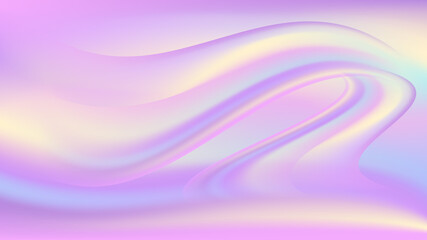 Rainbow pastel background. Holographic colorful wavy pattern. Abstract vector illustration