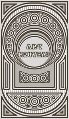 Art Nouveau wallpaper, vector illustration