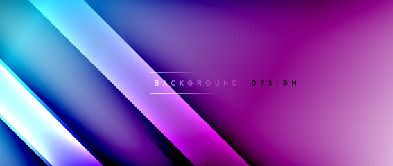 Bright gradient neon lines abstract background