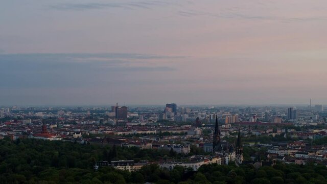 Scenic cityscape, Hasenheide, Kreuzberg, Neukoelln, Berlin, Germany
