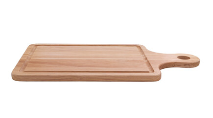 Wooden chopping board isolated on white background	