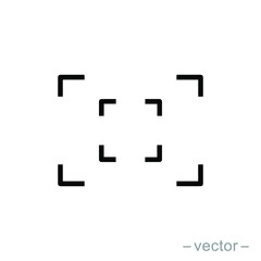 Focus icon, focus lens. Vector illustration. EPS 10.