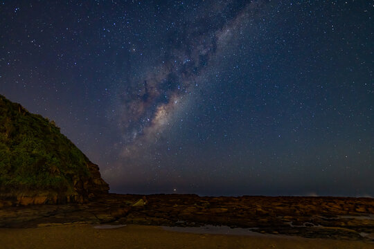 Milky Way Night Sky at the Beach