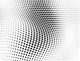 Naklejka premium The halftone texture is monochrome. Vector chaotic background.