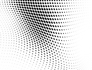 The halftone texture is monochrome. Vector chaotic background.