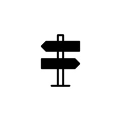 signposts vector icon in black flat glyph, filled style isolated on white background