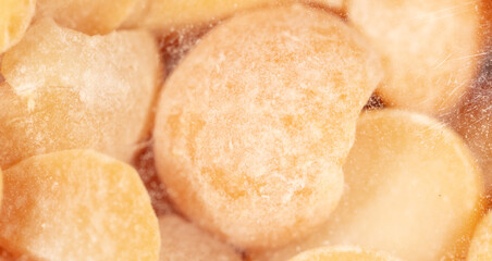 Close up of yellow dry peas as a background.
