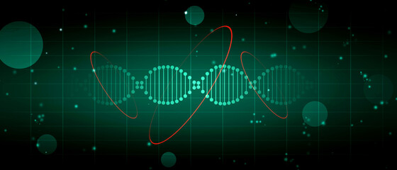 2d render of dna structure, abstract background

