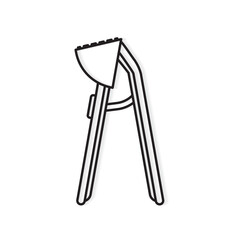 hand garlic press, squeezer icon- vector illustration