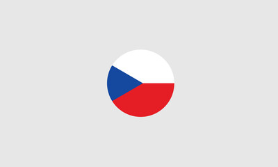 Naklejka premium Czech Republic / Czechia flag circle vector illustration
