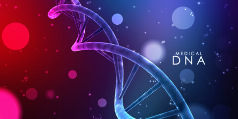 3d render of dna structure, abstract background
