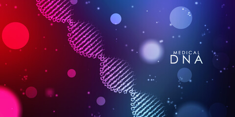 2d render of dna structure, abstract background
