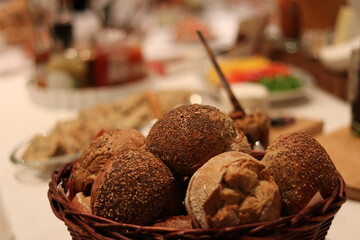 Big breakfast table ready for the guest