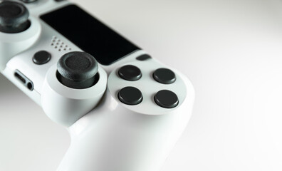 White Game Controller on white Background © miglagoa