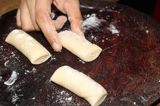 Woman Kneading Dough