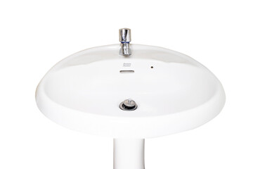 Bathroom wash basin isolated on white background with clipping path.