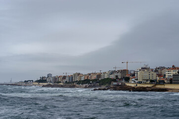 Porto city beach on a atlantic ocean shore