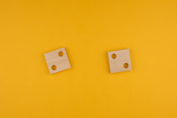 Children's wooden toy sorter close up with copy space. Concept of educational games and arithmetic