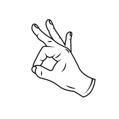 hand ok symbol vector illustration