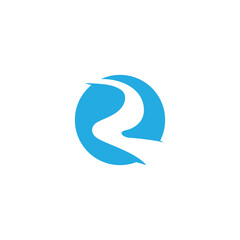 River vector icon illustration