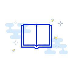 Book icon. sign design. Learning education book shop. EPS 10