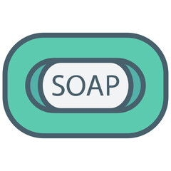 Beauty Bath Soap Colored Vector Icon 