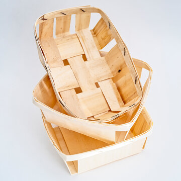 lot de trois cagettes en bois