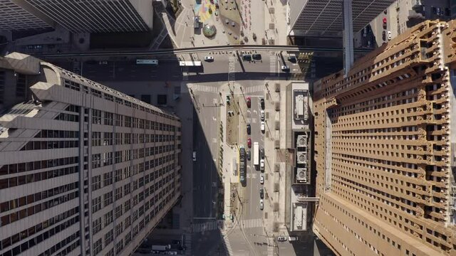Great Aerial Straight Down Streets Building Shadows 