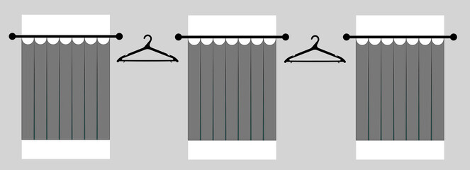 shopping, fitting room, hanger flat icon