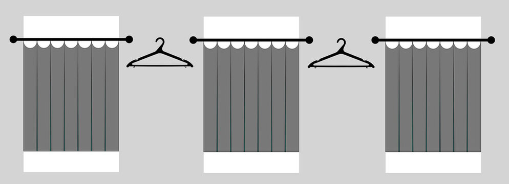 shopping, fitting room, hanger flat icon