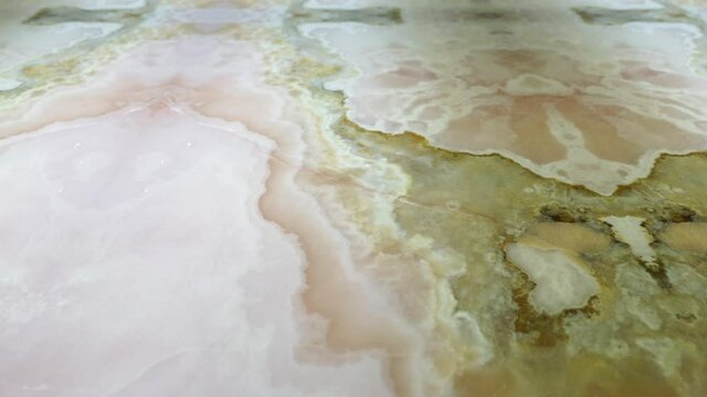 Seamless Details And Texture Of Beige Marble For Background. - tracking shot