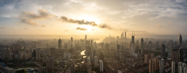 city skyline in shanghai china