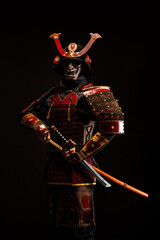 Portrait of a samurai in armor