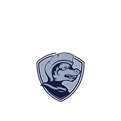 Spartan dog  logo design template