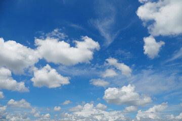 Naklejka na ściany i meble Cloudy sky background on a nice day