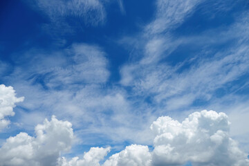 Cloudy sky background on a nice day