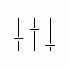 Outline equalizer icon.Equalizer vector illustration. Symbol for web and mobile