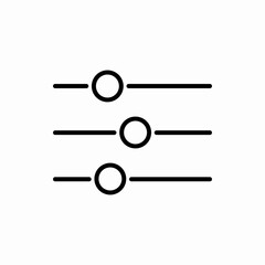 Outline equalizer icon.Equalizer vector illustration. Symbol for web and mobile