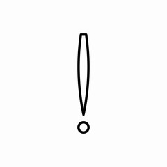 Outline exclamation icon.Exclamation vector illustration. Symbol for web and mobile