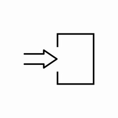 Outline exit door icon.Exit door vector illustration. Symbol for web and mobile