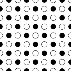 Circles pattern. Circular figures seamless ornament. Rings backdrop. Circle shapes background. Ring forms motif. Geometric wallpaper. Digital paper, textile print, web design, abstract image. Vector.