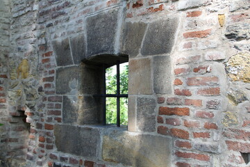 wall windows old castle stone architecture