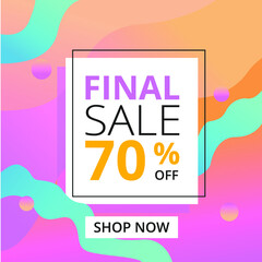 Final Sale. Sale banner template design, Big sale special offer. end of season special offer banner. vector illustration. EPS 10