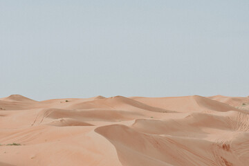 Fototapeta na wymiar sand dunes in the sahara desert