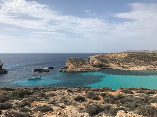 The blue sea in Malta 