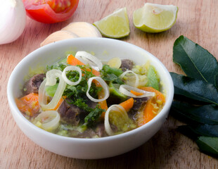 Sri Lankan home-made instant vegetable soup. Quick and easy. Asian kitchen 