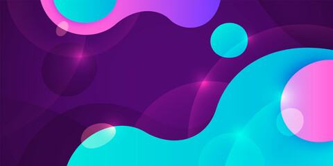 Modish illustration in abstract style made of various wavy shapes. Vector illustration.