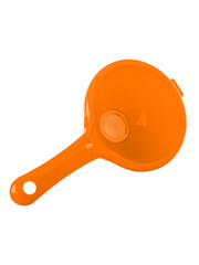 yellow funnel for the narrow neck of the can