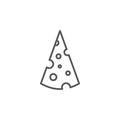 Piece of cheese vector icon symbol food isolated on white background