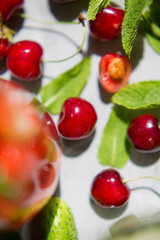 Fresh summer fruit cocktails